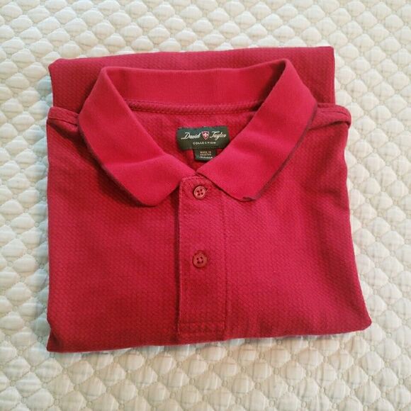 David Taylor Collection Mens Polo Shirt Short Sleeve Collared Red Sz XLT XL Tall - Picture 12 of 15